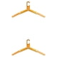 thumbnail image 2 of Cateissary Colgador de ropa para exteriores, plegable, para secar ropa, 3 pliegues, amarillo Amarillo 2Conjunto, 2 of 6