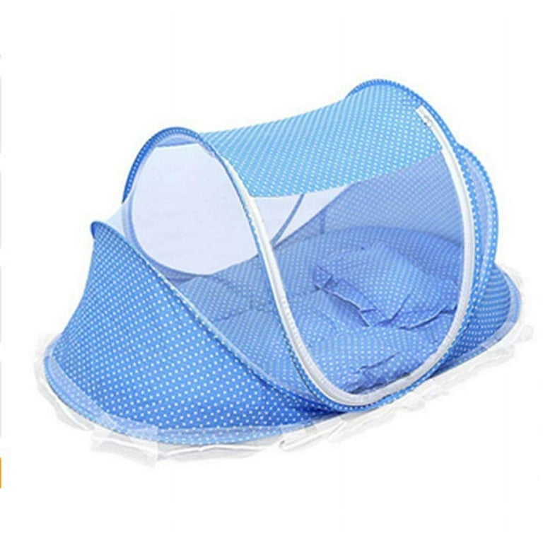 REPLEX Nylon Kids Washable Nylon Kids Baby Bed Mosquito Net Portable  Folding Bed Pop Up Summer Travel Crib with Mosquito Net Baby Cot Newborn Baby  Bed for 0-3 Years Baby Beach Tent