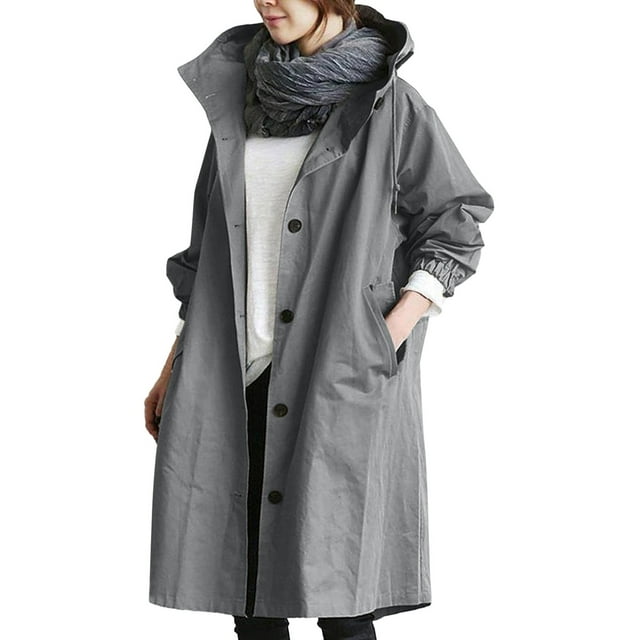 Manteau Anorak Élégant à Capuche Coupe-Vent Confortable pour Femmes Veste d'Hiver Extérieure