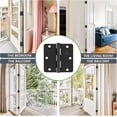 thumbnail image 6 of 24 Pack 3.5" x 3.5" Black Door Hinges, Matte Black Door Hinges 3 1/2 Interior Hinges 1/4" Radius Standard Residential Bedroom Door, 6 of 6