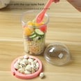 thumbnail image 4 of MesaSe Overnight Oats Containers With Lids Spoons Overnight Oats Jars Breakfast On The Go Cups Take And Go Yogurt Cup With Topping Cereal Cup With Fork For Oatmeal, 4 of 4