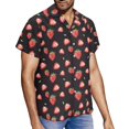 thumbnail image 2 of Yuyamidu Couples Matching Outfits Strawberry Dress Woman Summer Dresses Men's Casual Shirts Asymmetrical Dress Matching Cruise Outfits for Couples Trendy Fruit Shirt, Size XS, 2 of 5