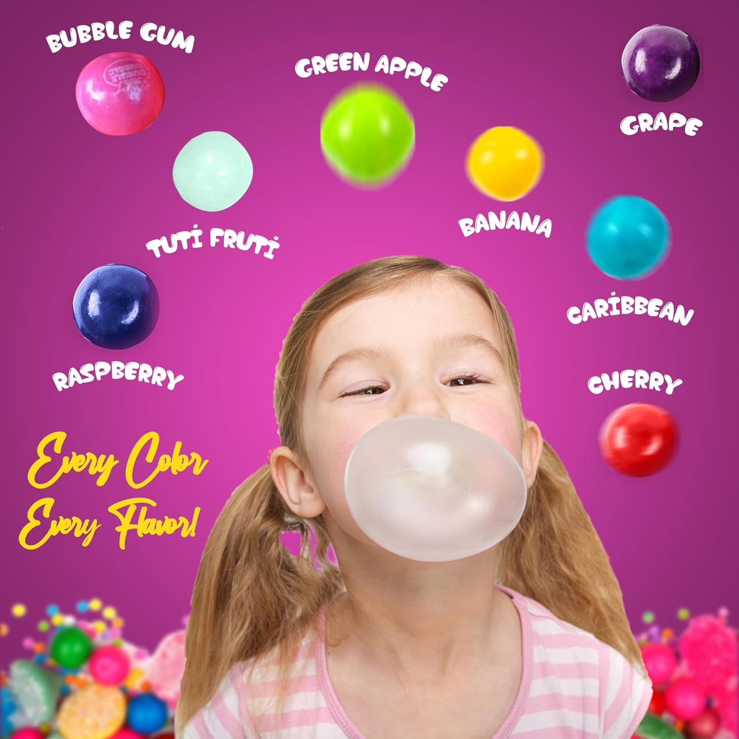 NY SPICE SHOP Lavender Shimmer Gumballs - 3 Pound - Tutti Frutti Flavor - Shiny Purple Gumballs - Pearl Lavender Bubble Gum Balls - Amethyst Glow Tutti Frutti Gum Spheres