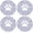 Gray & White, variant on 2PCS Bling Car Cup Holder Coaster, Universal Dog/Cat Paw Auto Non-Slip Crystal Rhinestone Cup Holder Coaster, 2.75In Universal Non-Slip Recessed Car Interior Accessories (Black & White)