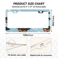 thumbnail image 2 of Aluminum License Plate Frame 2 Pack Car Exterior Accessory Car Tag Holder for Front Rear Plates Cars Decor Cartoon Dog Faces and Bones, 2 of 7