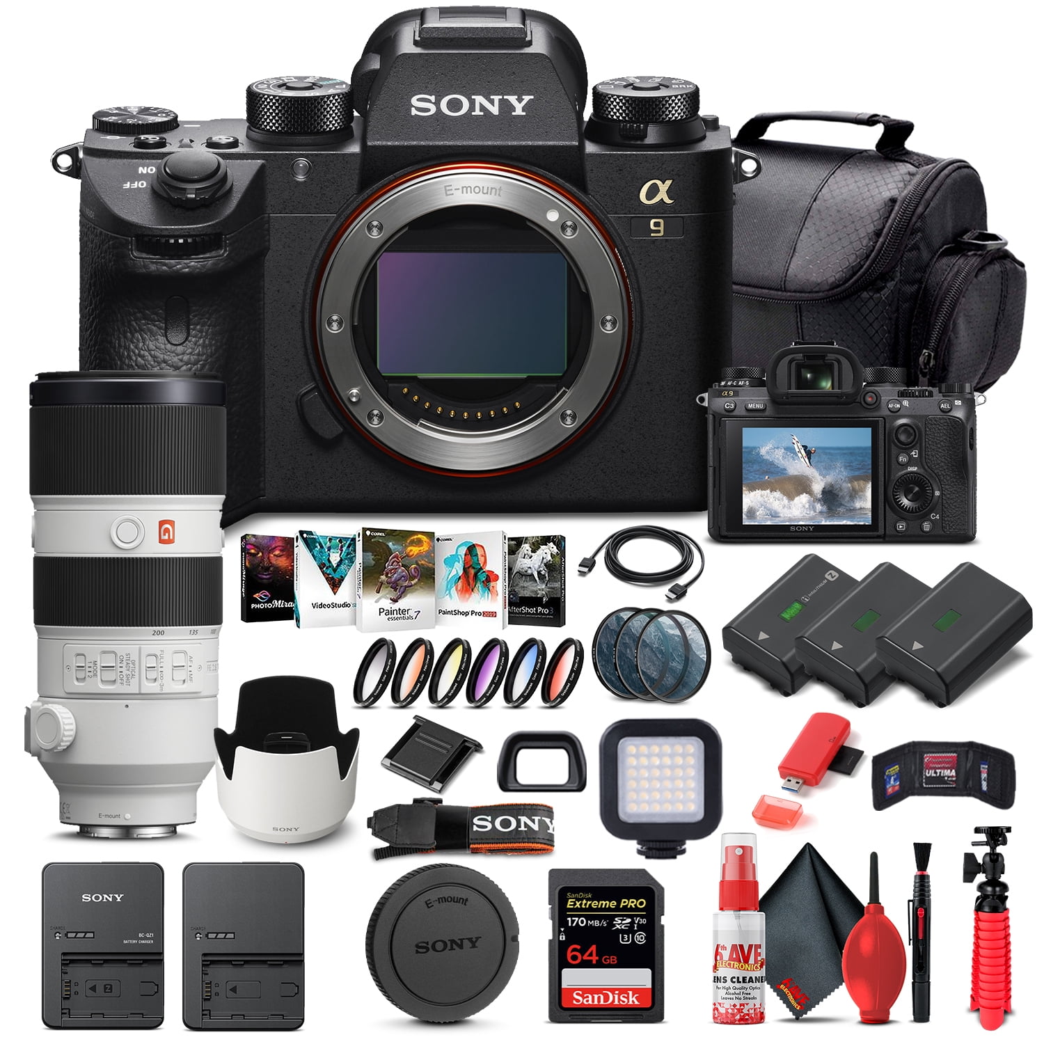 Sony Alpha a9 II Mirrorless Camera W/ Sony FE 70-200mm Lens - Advanced Bundle(International Model)