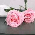 thumbnail image 5 of Morttic 24Pcs Fake Roses, Big Flower Head Pink Roses Artificial Flowers with Stems for Wedding Decorations, Fake Roses Bouquet for DIY Home Party Decor, 5 of 5