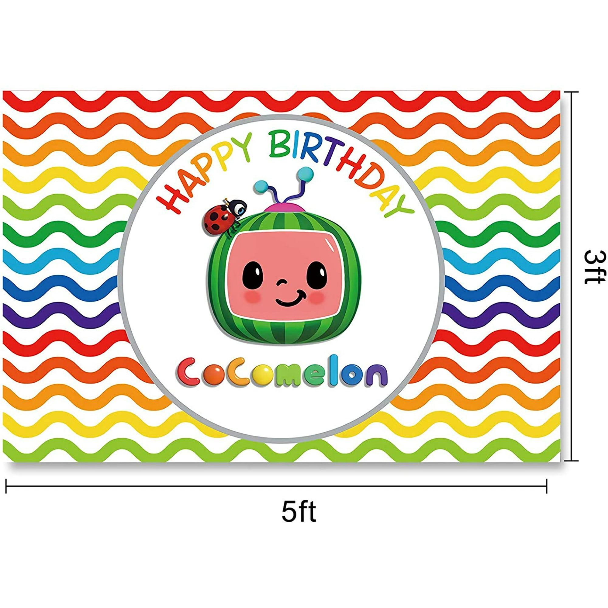 Cartoon Cocomelon Backdrop Lovely Watermelon Colorful Background Theme Happy Birthday Party Banner Decorations Supplies | Walmart Canada Cartoon Cocomelon Backdrop Lovely Watermelon Colorful Background Theme Happy Birthday Party Banner Decorations Supplies | Walmart Canada