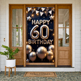 thumbnail image 5 of Silver Metallic Happy 60th Birthday Banner Black Gold Accent 60th Birthday Backdrop Star Ornamented Milestone Birthday Display for 60th Birthday Celebrants Family Parties Indoor Events, 5 of 8