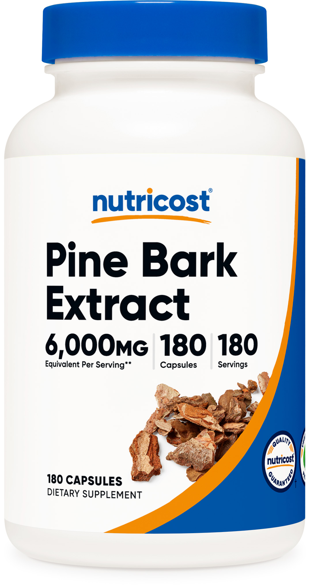 Nutricost Pine Bark Extract 6000mg Equivalent, 180 Capsules NonGMO