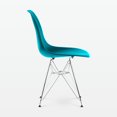 thumbnail image 3 of Heavenly Collection Navy Green Chair with Chrome Base SET OF 2, 3 of 6
