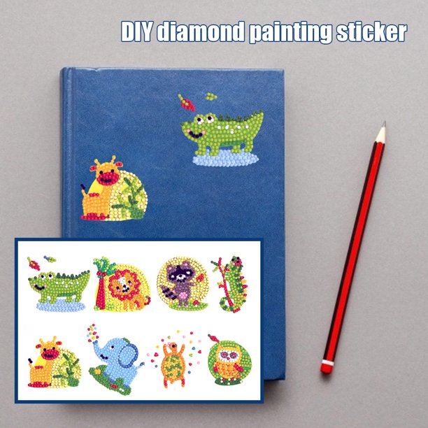Cuadros Decorativos 8 piezas 5D Animal DIY diamante pintura niños creativo hecho a mano pegatina por número DQrwqpou Nuevos Originales