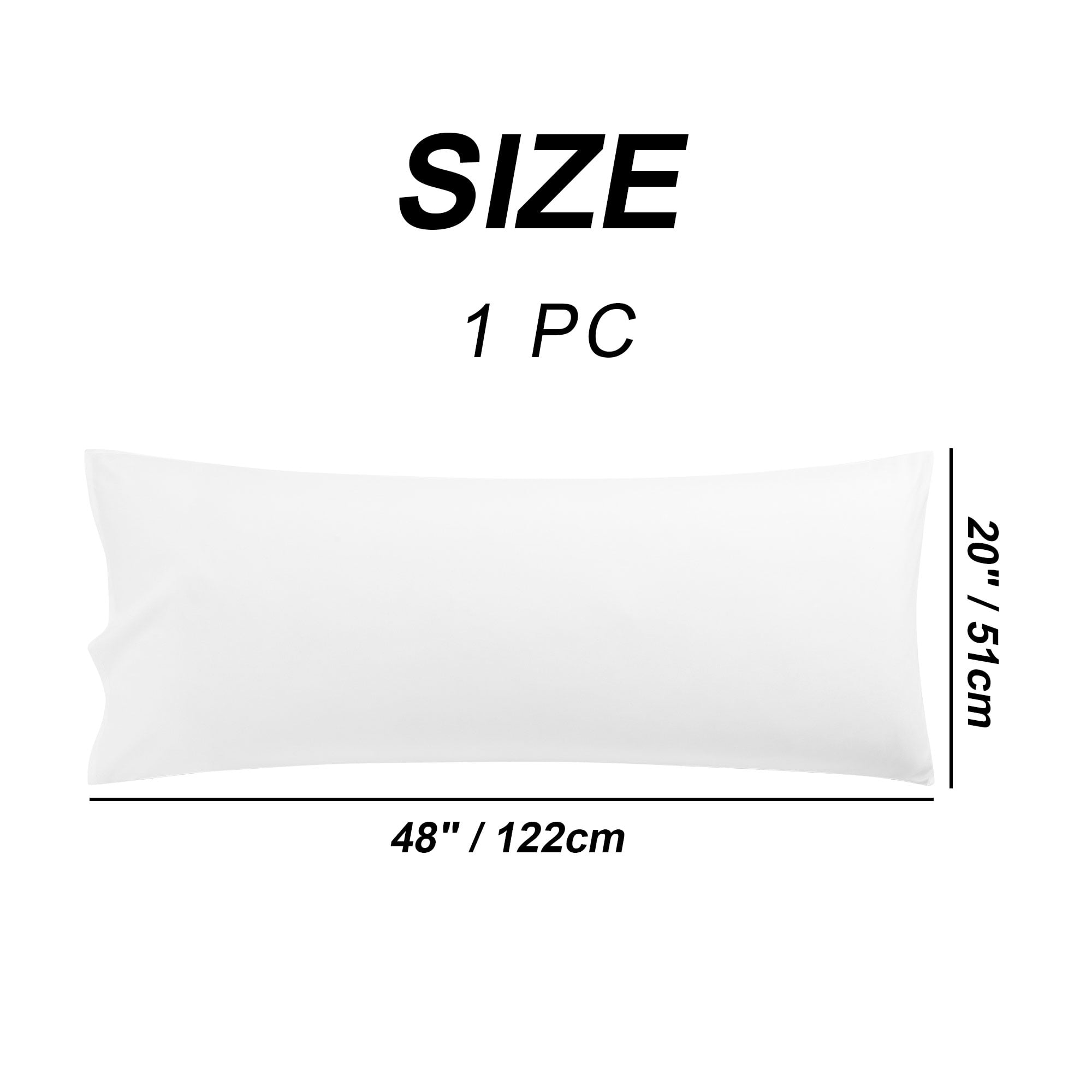 Unique Bargains Microfiber Pillowcase Long Bolster Body Pillow Cover 20" x 48"