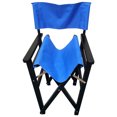 thumbnail image 5 of 2 Folding Chair - Blue Canvas Covered Wooden Director Chair. Build. Strong Load-bearing Capacity. Easy To Clean And Breathable. Foldable For Convenient Mobility Storage. For All. 23 In Depth, 20, 5 of 5