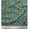 thumbnail image 1 of Soimoi Polyester Crepe Fabric Coral,Dolphin & Whale Ocean Print Fabric by The Yard 42 Inch Wide, 1 of 1