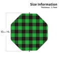 thumbnail image 2 of Yiaed Buffalo Plaid Green Black Print Leather Coasters for Drinks - Cup Coasters Coffee Table Kitchen Table Bar, Home & Office Gifts Handmade Drink Coasters-Octagon, 2 of 6