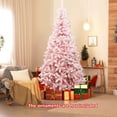 thumbnail image 3 of Gymax 7.5FT Pre-Lit Hinged Artificial Snow Christmas Tree Decor Tree w/ 450 LED Lights, 3 of 10