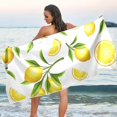 thumbnail image 6 of Coolnut Lemon Beach Towel, Sand Free Super Absorbent Oversized Travel Towel with Mesh Bag for Beach, Camping, Swimming, Holiday, 30 x 60 Inch Washcloth Gift, 6 of 7