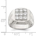 thumbnail image 5 of Sterling Silver Rhodium-plated Men's CZ Ring, 5 of 6
