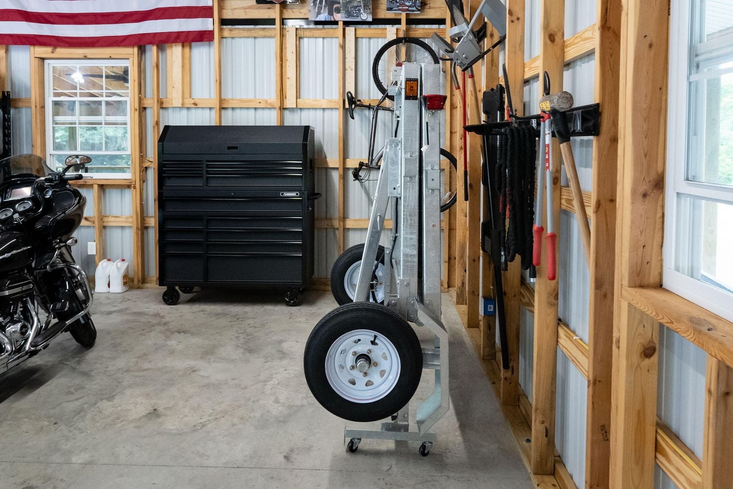 DK2 4 ft. x 8 ft. Single Axle Galvanized Folding Utility Trailer