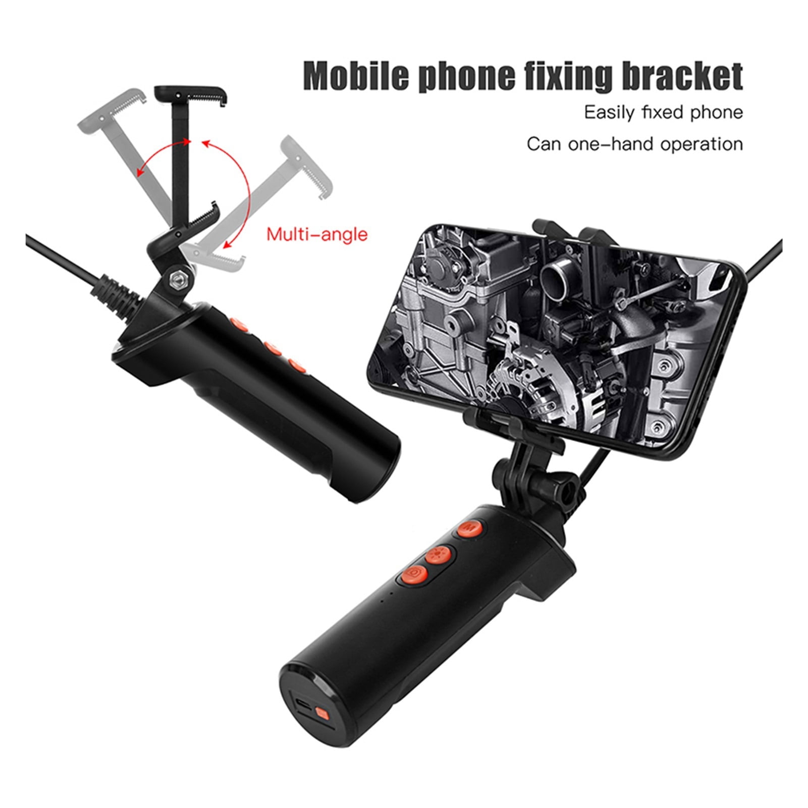8MM Dual Lens Handheld Wifi Endoscope Camera IP68 Waterproof WiFi Borescope Inspection 2.0 MP HD Snake Camera ,Various Applicable