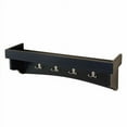 thumbnail image 4 of Shaker Cottage Tray Shelf Coat Hook with Cabinet Bench Set, Charcoal Gray, 4 of 5