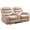 Beige, variant on Mjkone Double Recliner Loveseat, Manual Reclining Sofa, 2 Seater Recliner with Cup Holders & Storage, Home Theater Seating for Living Room, Beige