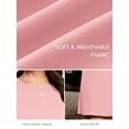thumbnail image 3 of SHOWMALL House Dress for Women Plus Size, 3/4 Sleeve Henley Nightgown with Pocket, Relaxed Sleepshirt for Home & Mother's Day Gifting, Dusty Pink, 3 of 7
