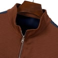 thumbnail image 6 of Paiwinds Men's Color Block Short Sleeve Half-Zip Stand Collar Pocket Casual Sportswear T-Shirt, 6 of 9