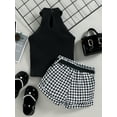 thumbnail image 4 of GXFC Toddler Baby Girls Summer Shorts Outfits Kids Girls Sleeveless Vest Tops and Houndstooth Print Short Pants Set Casual Clothes 2Pcs 6M-4T, 4 of 9