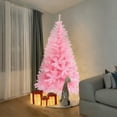 thumbnail image 3 of JWshufel 6.9ft Pink Artificial Christmas Tree Pre Wired Artificial Christmas Tree Features 1000 Branches Removable Metal Stand Foldable Base Easy to Set up and Store Ideal for Home Christmas Decor, 3 of 6