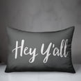 thumbnail image 2 of Creative Products Hey Y'all Bold Script Grey and White 14x20 Indoor / Outdoor Pillow, 2 of 2