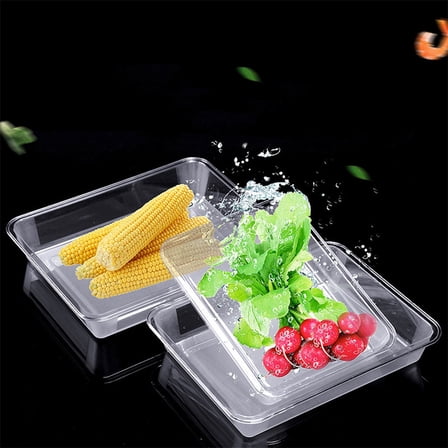FRCOLOR 1Set Rectangular Serving Tray Plastic Tray for Organized and Neat Food Presentation