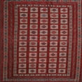 thumbnail image 1 of Ahgly Company Indoor Square Contemporary Red Abstract Area Rugs, 4' Square, 1 of 6