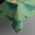 thumbnail image 3 of Green Bigfoot and Campfire Pattern Rectangle Tablecloth 60"x84",Waterproof Polyester Rectangle Table Cloth, Wipeable Spillproof Polyester Tablecloth for Dining, Camping, Indoor and Outdoor, 3 of 5