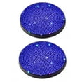 thumbnail image 4 of yingyy Pack of 2 PVC Plastic Automobile Cup Holder Mat Portable Waterproof Washable Anti-slip Rhinestone Pad Accessories Blue 5Set, 4 of 6