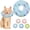 Blue Fish, variant on Minzimin 1Pack Cat Cone Collar Soft, Adjustable Cat Recovery Collars Spay Cones to Stop Licking, Cute Donut E Collar After Surgery, Anti-Lick Wound Healing Elizabethan Collar for Kittens