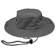 thumbnail image 5 of Glory Max Classic 100% Cotton Wide Brim Bucket Hat Summer Outdoor Boonie Dark Gray Hats, 5 of 5