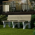 thumbnail image 2 of Wildridge Heritage 6' Park Bench, Weathered Wood and White - Outdoor All-Weather HDPE Furniture, 2 of 3