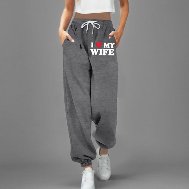 WILLBEST Pantalones Deportivos Casuales para Mujer, Forrados, de Pierna Ancha y Recta, de Cintura Alta, con Bolsillos para Un Uso Diario Cómodo. Chica