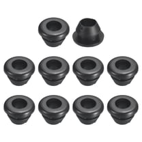 Uxcell 50 Pcs Rubber Grommets, 5mm ID 7mm Drill Hole Double Sided Hollow Firewall Hole Plugs, Black