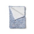 thumbnail image 2 of Nature Soft Flannel Fleece Throw Blanket, Continuous Pattern with Tree Branches Leaves with Ladybugs, Cozy Plush for Indoor and Outdoor Use, 50" x 60", Violet Blue Eggshell, by Ambesonne, 2 of 6
