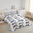 thumbnail image 3 of Erosebridal Literie pour Garçons Dirt Bike Ensemble de Couette Grand, Couette de Sport Extrême pour Motard, Réversible 3 Pcs, Réversible, 3 of 7