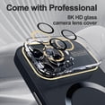 thumbnail image 3 of Magnetic for iPhone 14 Pro Max Case, Compatible with Magsafe, Full Glass Camera Lens Protector, Anti-Scratch Shockproof Protection Slim Matte Back Case for iPhone 14 Pro Max, Black, 3 of 13