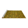 thumbnail image 2 of Ahgly Company Machine Washable Indoor Round Oriental Yellow Industrial Area Rugs, 7' Round, 2 of 4