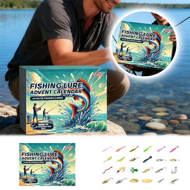 2025 Ice Fishing Advent Calendar 24 Day Countdown Surprise Set For Adult Anglers And Fathers
