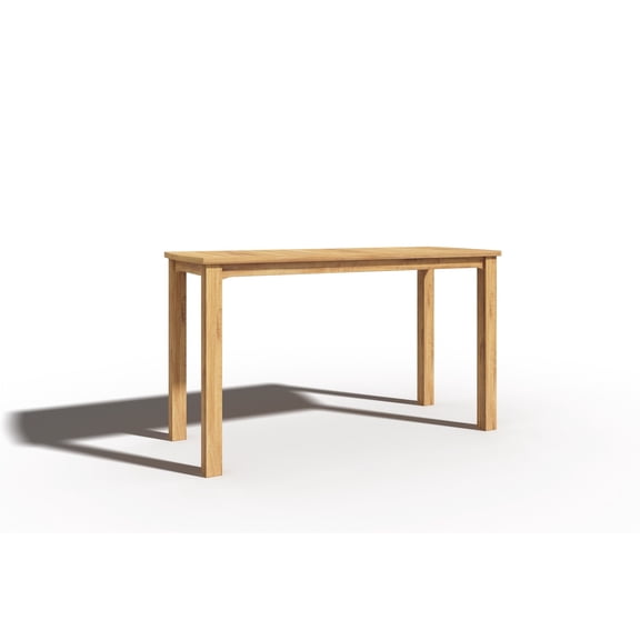 Curated Maison Yvon Rectangular Teak Outdoor Counter Height Table in Natural