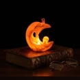 thumbnail image 5 of GOFLIC Halloween Flameless Candle Light, Spooky LED Wax Pillar Lamp for Tabletop Shelf Mantel Haunted Room Party Home Decor, 5 of 7