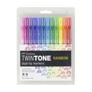 Tombow TwinTone Marker Set, 12-Colors, Rainbow