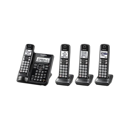 UPC: 0885170302785 | Panasonic 4 Handset Cordless Telephone System with Dual Keypad and Integrated Answering Machine